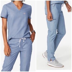 Figs limited edition denim scrubs XXS Heather blue